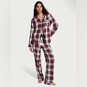 Women's Red Plaid Flannel Pajama Set